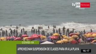 Coronavirus en Perú: aprovechan suspensión de clases para ir a la playa