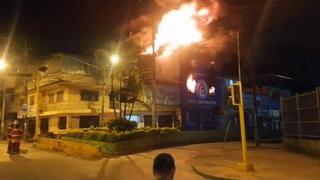 Tingo María: extorsionadores lanzan granada a ferretería y causan incendio que arrasó con negocio de tres pisos