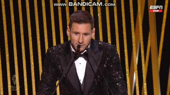 Lionel Messi ganó el Balón de Oro 2021. (Video: ESPN)