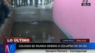 Chosica: colapso de silos inunda colegio en Carapongo [VIDEO]
