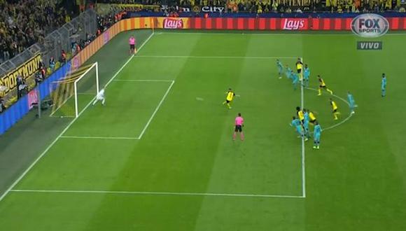 En el Barcelona vs. Borussia Dortmund, por la primera fecha del grupo F de la Champions League, Marc-André ter Stegen evitó el 1-0 al atajar un penal. (Foto: captura)