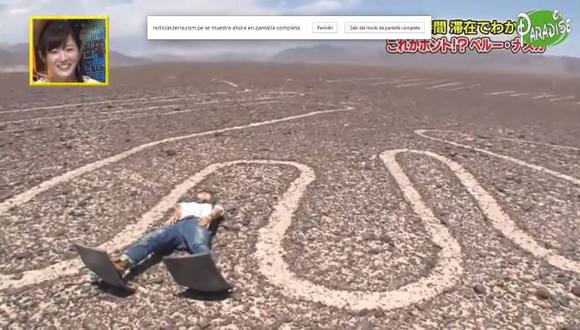 Líneas de Nasca: reportera japonesa se echó en zona protegida