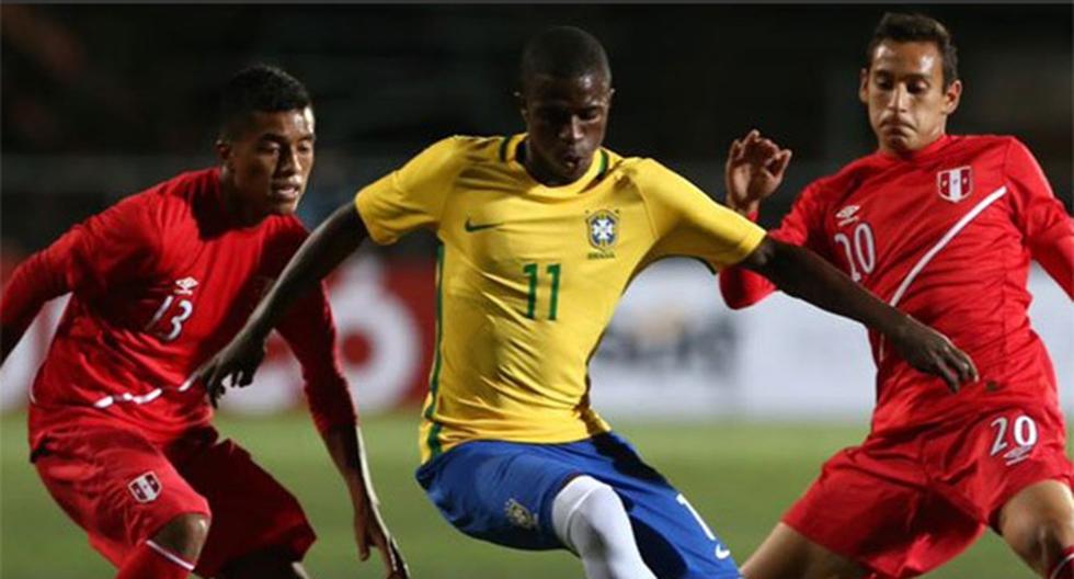 La Selección Peruana Sub 17 no fue rival para Brasil en el Sudamericano de Chile (Foto: FPF)