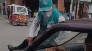 Huánuco: inspector de tránsito es arrastrado en el capó del auto que huía para no ser multado | VIDEO