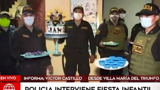 Policía interviene vivienda de Villa María del Triunfo en la que se desarrollaba fiesta infantil 