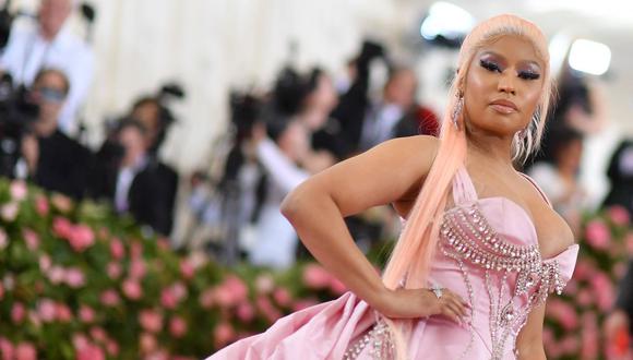 La rapera estadounidense Nicki Minaj llega para la Met Gala 2019 en el Museo Metropolitano de Arte el 6 de mayo de 2019 en Nueva York. (ANGELA WEISS / AFP).
