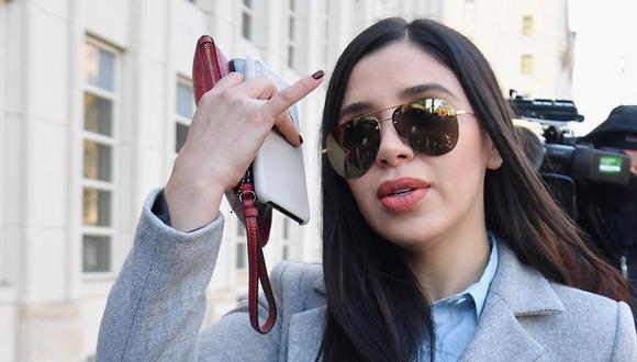 Emma Coronel Aispuro, esposa de Joaquín El Chapo Guzmán, llega al Tribunal Federal de Estados Unidos en Brooklyn el 30 de enero de 2019. (ANGELA WEISS / AFP).