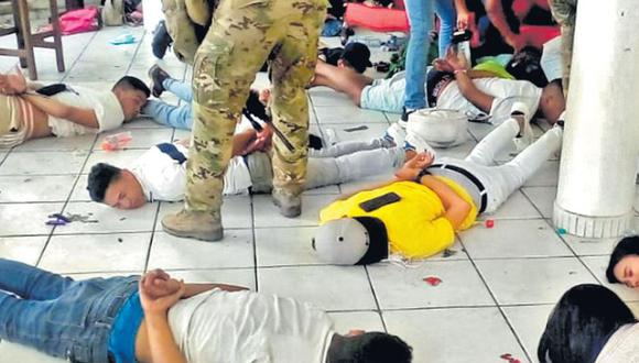 La semana pasada fueron detenidos 124 personas en un hotel de Punta Negra. (Mininter)