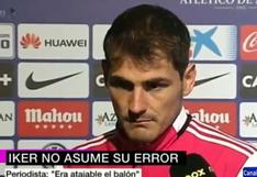 Iker Casillas no admite su error en gol del Atlético de Madrid