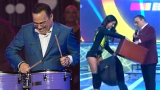 Gilberto Santa Rosa: producción de “Esto es Guerra” sorprende al cantante con un cajón peruano | VIDEO 