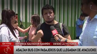 Retienen y asaltan a más de 70 pasajeros de bus que viajaba de Ayacucho a Lima | VIDEO
