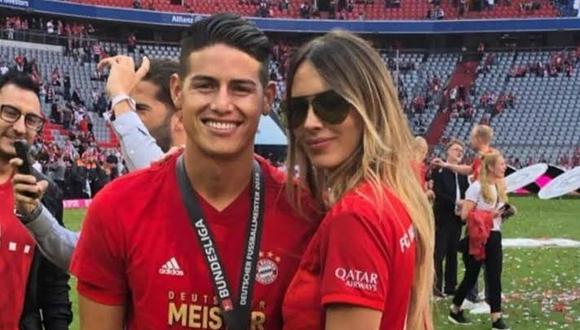 James Rodríguez  y Shannon de Lima. (Foto: Univisión)