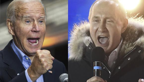 El presidente de Estados Unidos, Joe Biden (Izq.), y su homólogo de Rusia, Joe Biden, se encontrarán el miércoles en una cumbre en Ginebra. (ROBERTO SCHMIDT, KIRILL KUDRYAVTSEV / AFP).