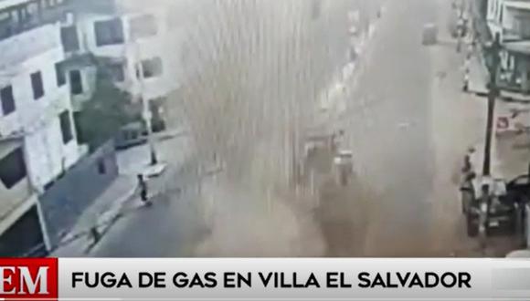 Fuga de gas encendió las alarmas en Villa El Salvador | Captura de video / América Noticias