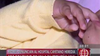 Denuncian contagio de VIH a niña en hospital Cayetano Heredia