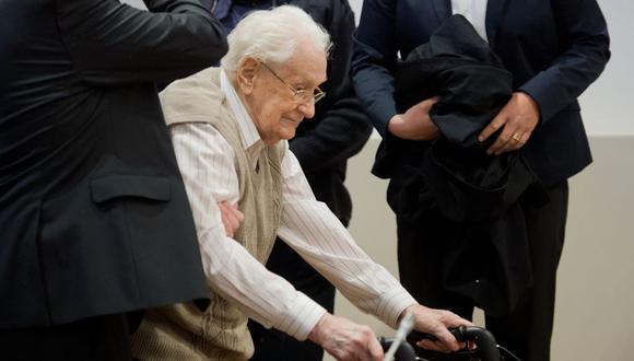 Oskar Gröning, ex contador del campo de exterminio nazi de Auschwitz. (Foto: AP)