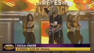 Los reyes del playback: Cecilia Chacón imitó a Shakira [VIDEO]