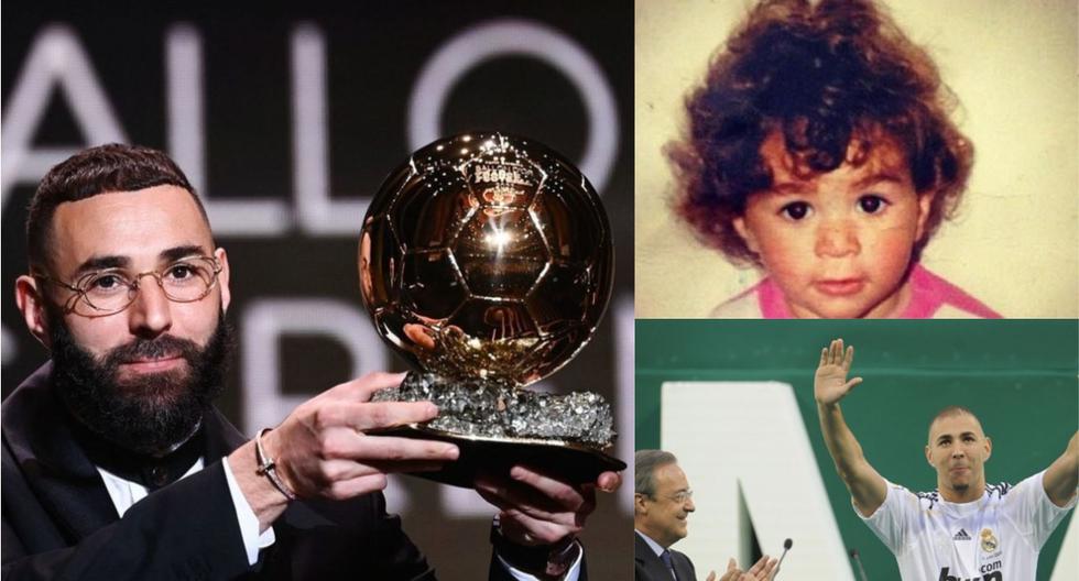 Karim Benzema ganó su primer Balón de Oro a los 34 años. Un premio luego de una historia de lucha desde su infancia. (Foto: Composición)