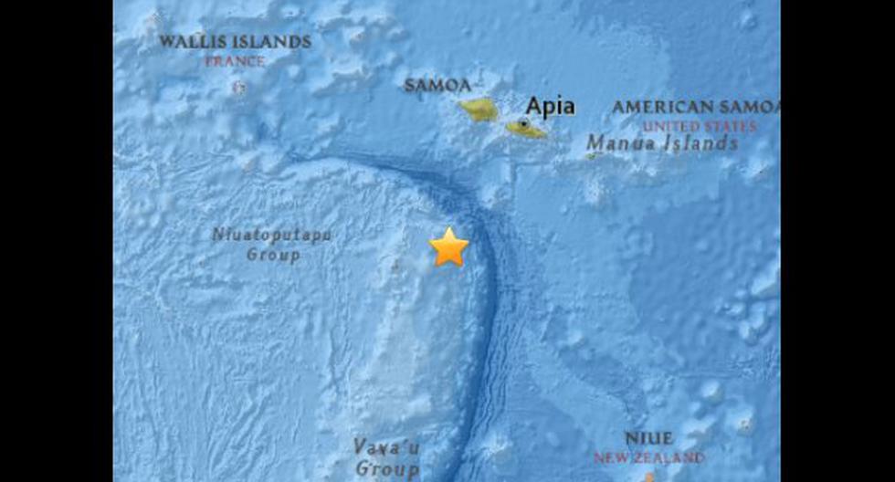 Dos terremotos de 6,8 y 7,5 grados sacuden el sur de Samoa. (Foto: earthquake.usgs.gov)