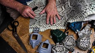 Coronavirus: hombre fabrica mascarillas con piel de iguanas y serpientes pitón en EE.UU. | FOTOS