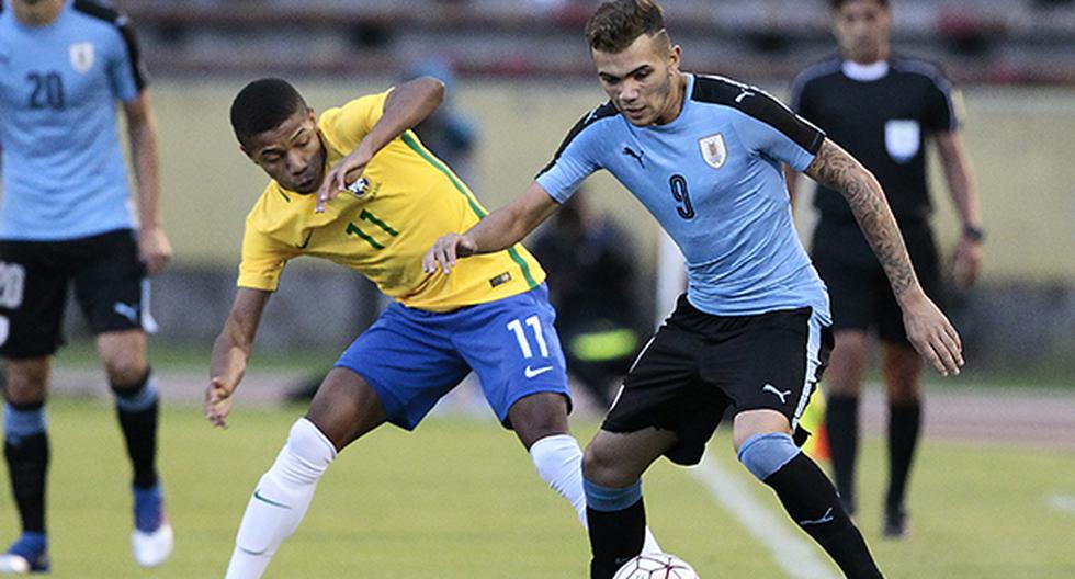 Uruguay sacó garra para llevarse un triunfo agónico ante Brasil para liderar el hexagonal final del Sudamericano Sub 20. (Foto: EFE)