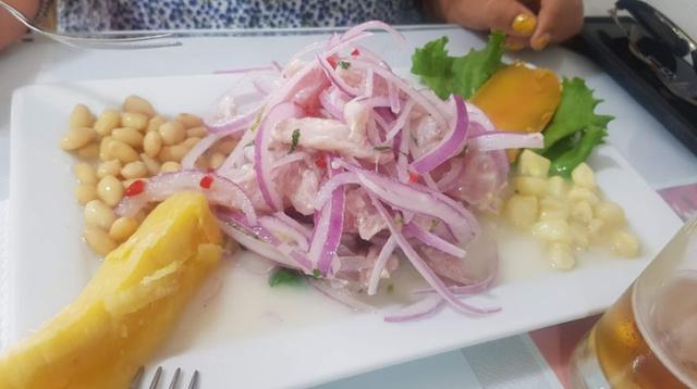Ceviche en Los Piuranos.
