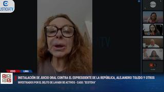 Eliane Karp participó en audiencia virtual desde EE.UU. para negar delitos del caso Ecoteva