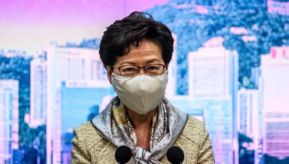 La jefa del Ejecutivo de Hong Kong Carrie Lam (Foto: Anthony WALLACE / AFP).