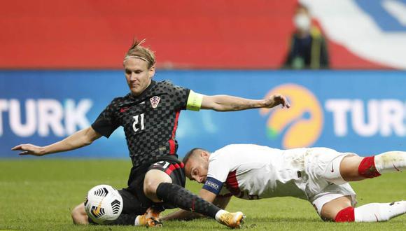 Domagoj Vida jugó el Turquía-Croacia siendo positivo al coronavirus. (Foto: Reuters)