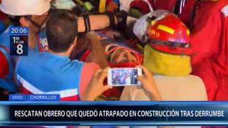 Chorrillos: rescataron a obrero que quedó atrapado tras derrumbe