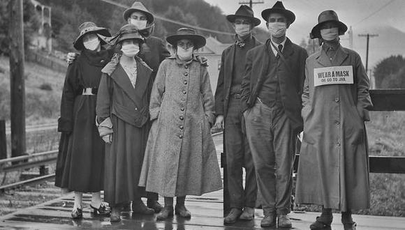 Imagen tomada durante la pandemia de la gripe española de 1918. (Foto: Difusión)