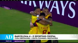 Sporting Cristal cayó goleado por 4 -0 ante el Barcelona SC por la Copa Libertadores