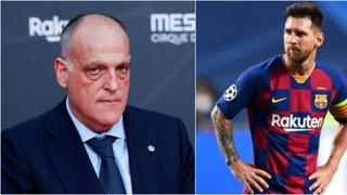 Le dijo ‘no’: Presidente de LaLiga Santander no puede ayudar al Barcelona con el fichaje de Messi