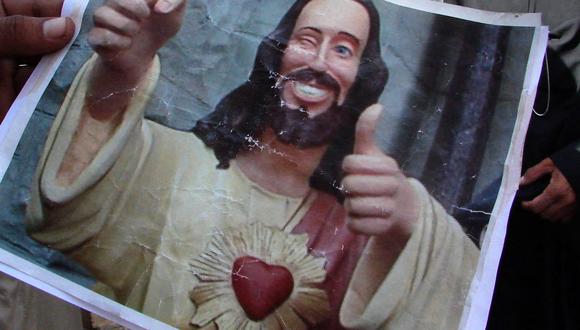 El usuario utiliza el meme 'Buddy Christ' (Cristo amigo) como su foto de perfil en Twitter.
