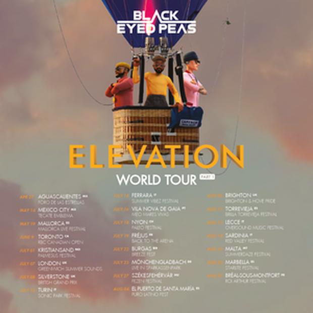 elevation tour black eyed peas setlist