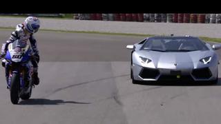 Reto: Moto Yamaha versus Lamborghini Aventador [VIDEO]