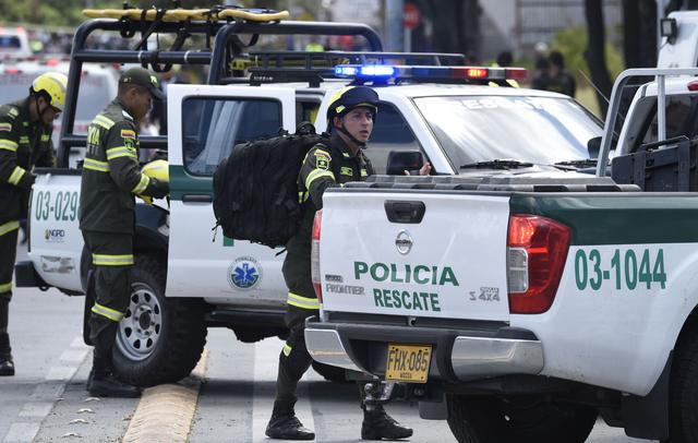 Colombia: explota coche bomba en la Escuela de Policía General Santander, en Bogotá. (AFP).