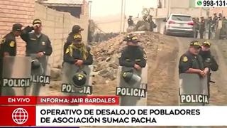 Lurín: PNP desaloja a 50 familias de Asociación Sumac Pacha que vivían en propiedad de una empresa | VIDEO