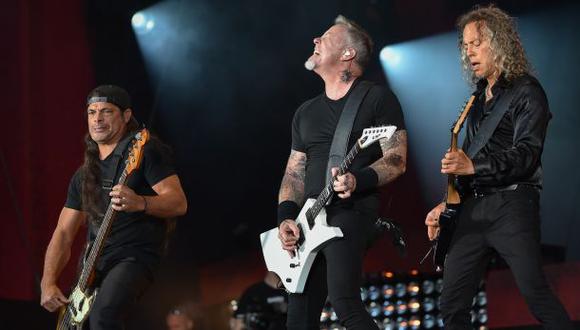 Robert Trujillo, James Hetfield y Kirk Hammett en el Global Citizen Festival realizado el s&aacute;bado en Central Park. (Foto: AP)