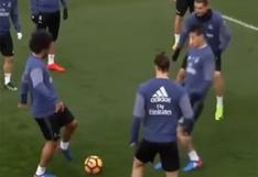 Cristiano y James fueron víctimas de broma en entrenamiento del Real Madrid