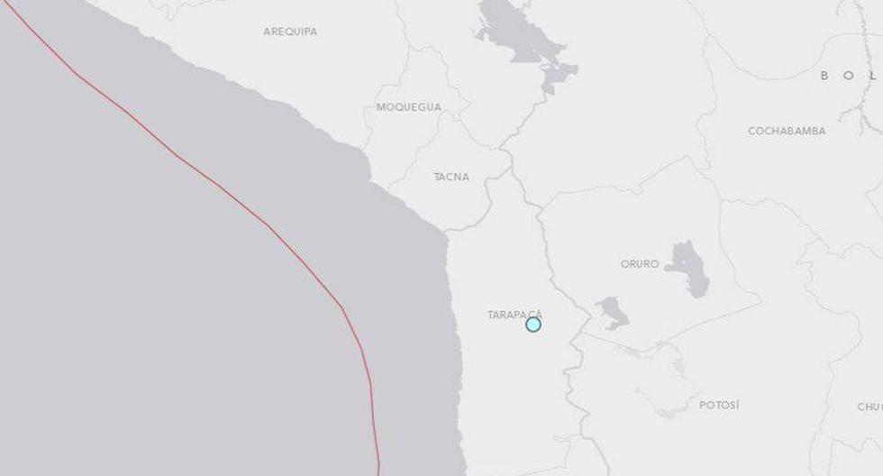 El epicentro del sismo se ubicó en la región chilena de Tarapacá. (Foto: USGS)