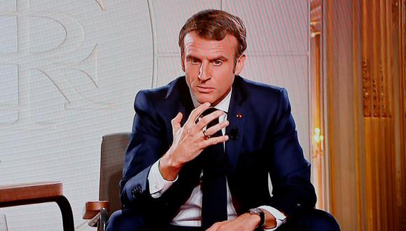 En una larga entrevista de dos horas en televisión, Macron habló de los más de cuatro años y medio que lleva de jefe del Estado sin hacer prácticamente ningún anuncio. (Foto: Ludovic Marin / AFP)