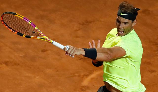 Rafael Nadal volvió a la acción en la tierra de Roma tras más de seis meses de inactividad | Foto: AFP