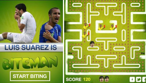 La mordida de Suárez a Chiellini en versión Pac-Man