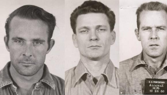 Clarence Anglin, Frank Morris y John Anglin escaparon de Alcatraz en 1962.