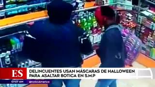 SMP: ladrones enmascarados aprovechan celebraciones por Halloween para asaltar una farmacia