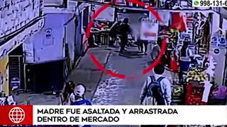 Delincuentes asaltan y arrastran a madre de familia en San Martín de Porres | VIDEO