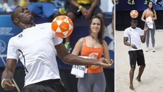 FOTOS: Usain Bolt compitió en Río de Janeiro, bailó funk, jugó fútbolnet y deslumbró 
