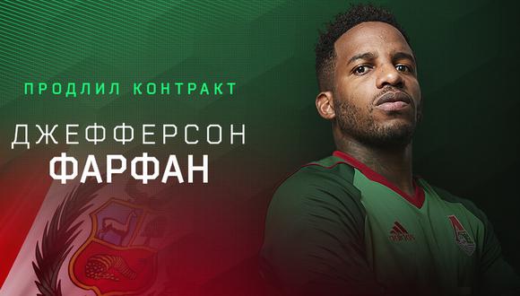 Jefferson Farfán ha conseguido el título nacional con Lokomotiv de Moscú. Un año antes levantó la Copa de Rusia. Ahora espera seguir cosechando trofeos con el equipo que lo devolvió a la selección. (Foto: @fclokomotiv)