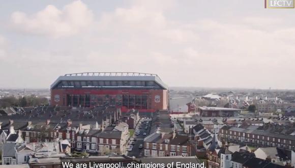 Liverpool emocionó a sus hinchas con emotivo video que celebra la obtención del título de la Premier League. (Foto: captura)